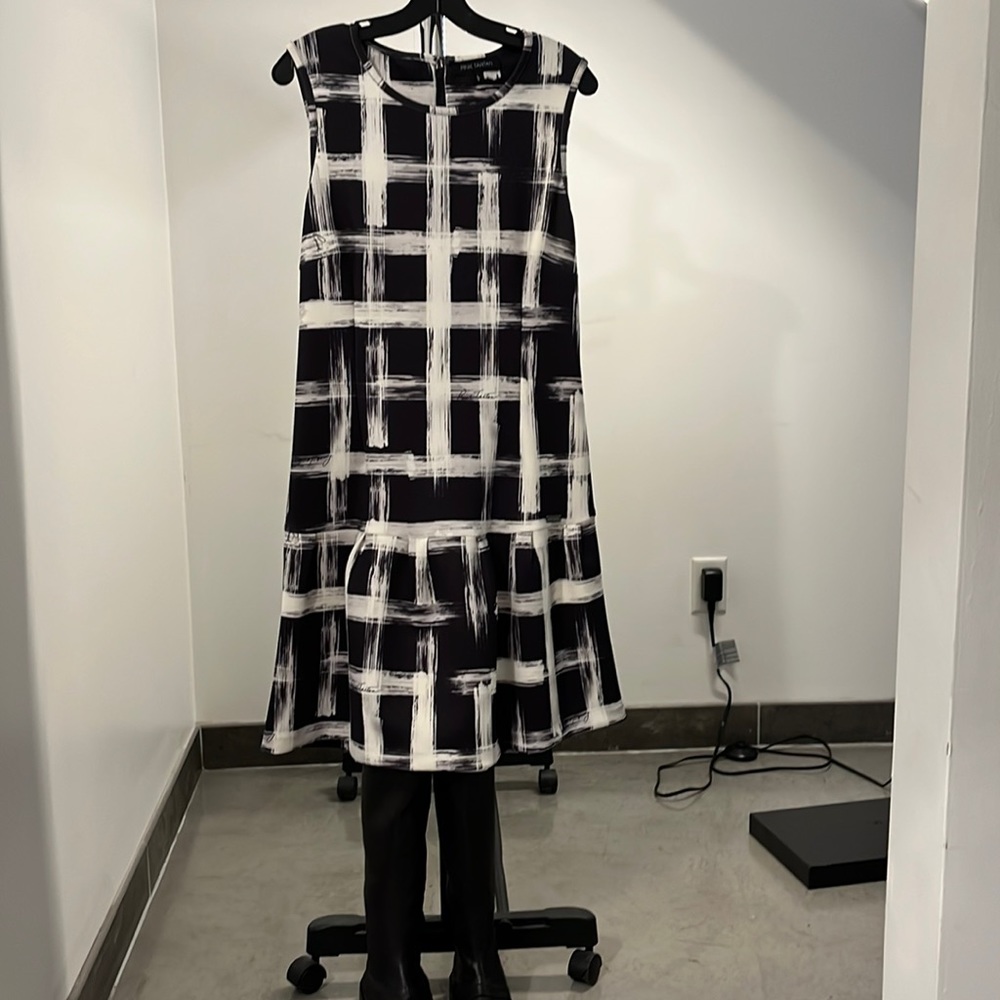 Pink Tartan drop waist dress.